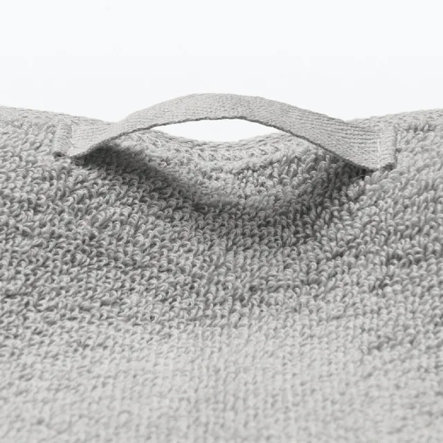 【MUJI 無印良品】棉圈絨雙線織面用巾/可吊掛(灰色/柔白/粉米/深藍/綠色/墨黑)
