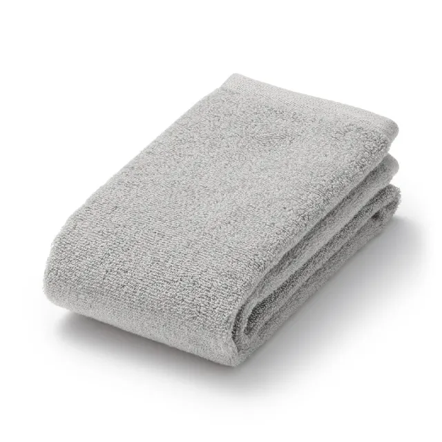 【MUJI 無印良品】棉圈絨雙線織面用巾/可吊掛(灰色/柔白/粉米/深藍/綠色/墨黑)