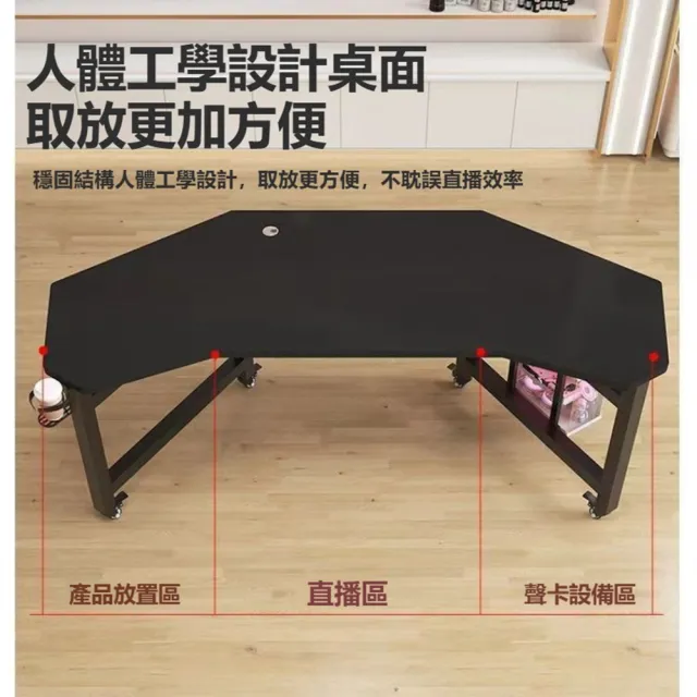 【Quality 聚家】直播桌子 電腦桌 辦公桌 可移動電腦桌 直播工作台 主播桌(穩固框架 人體工學設計) - momo購物網 - 好評推薦 ...