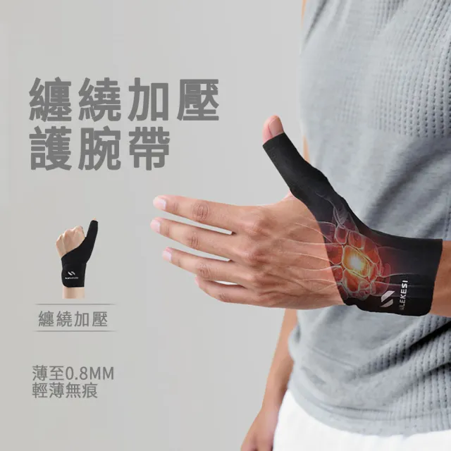 【MUAN】運動加壓護腕帶拇指支撐固定帶 單入裝(大拇指腱鞘護腕/媽媽手防護/關節護指套)