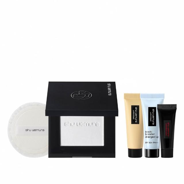 【植村秀】官方直營  無極限霧光蜜粉餅組(Shu uemura/控油/定妝/粉蕊+粉餅盒+粉撲)