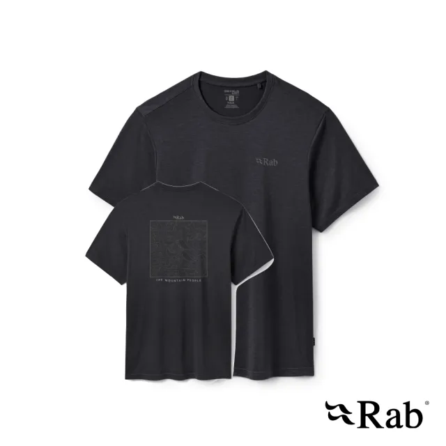 【RAB】Crimp Elevation Tee 短袖等高線快乾T恤 男款 鯨魚灰 #QBL68