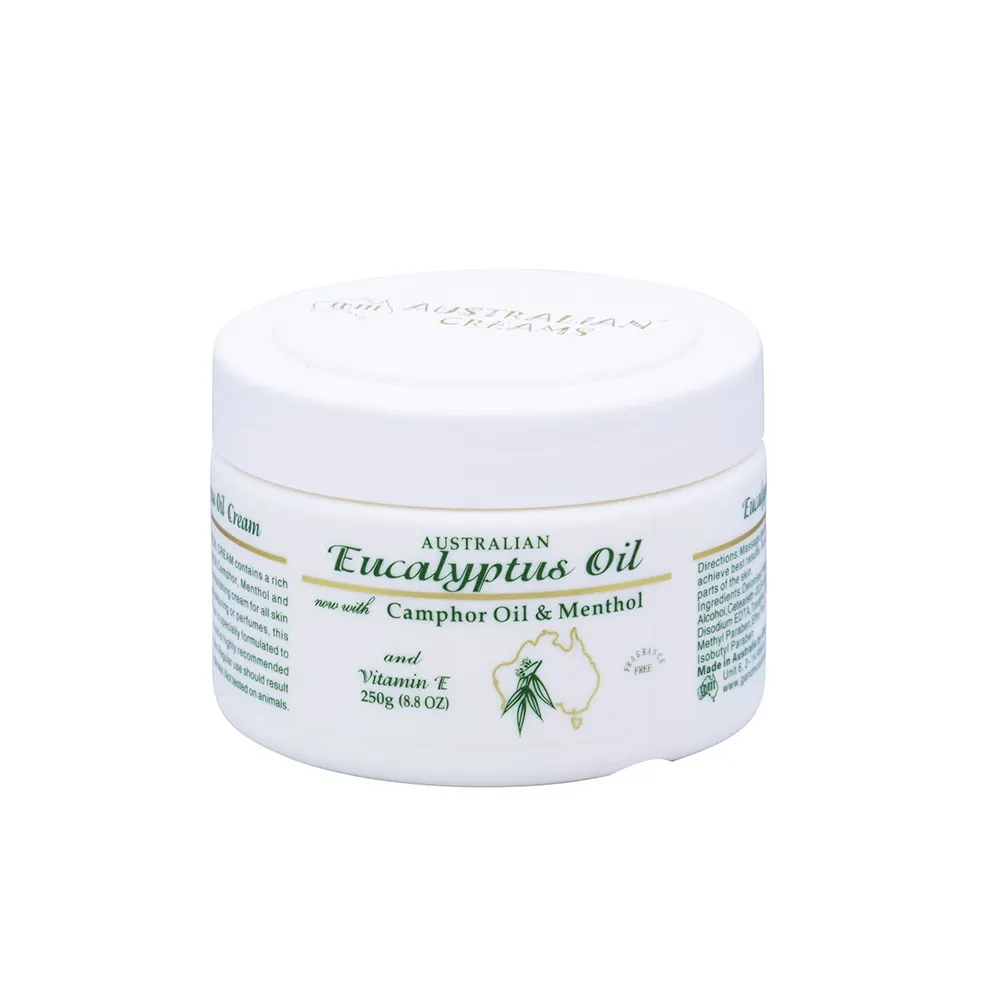 【澳洲G&M】尤加利油薄荷舒緩保濕霜含維他命E(250g/罐 2入組)