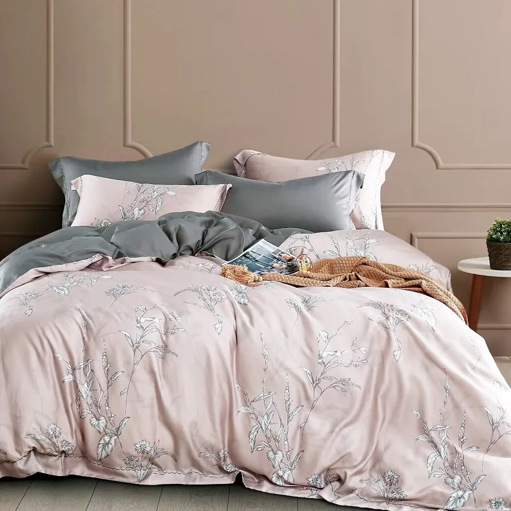 【Grace Life】頂極尊貴100支100%天絲特大四件式兩用被床包組設計款(特大床包180X210公分)