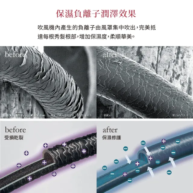 【TESCOM】官方直營 防靜電負離子大風量渦流吹風機 朱丹紅 TID2200TW