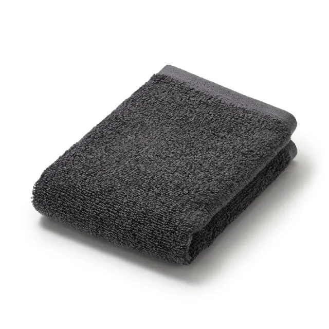 【MUJI 無印良品】棉圈絨雙線織手巾/可吊掛(灰色/柔白/粉米/綠色/墨灰)