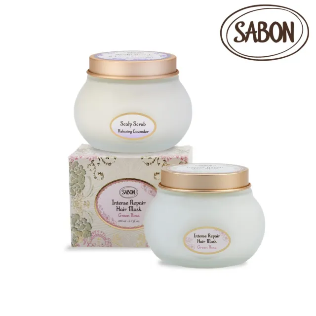 【SABON】官方直營 髮肌養護組(死海鹽頭皮磨砂膏300g+三效修護煥髮膜200ml)