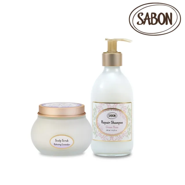 【SABON】官方直營 頭皮潔淨組(死海鹽頭皮磨砂膏300g+淨潤洗髮乳290ml)
