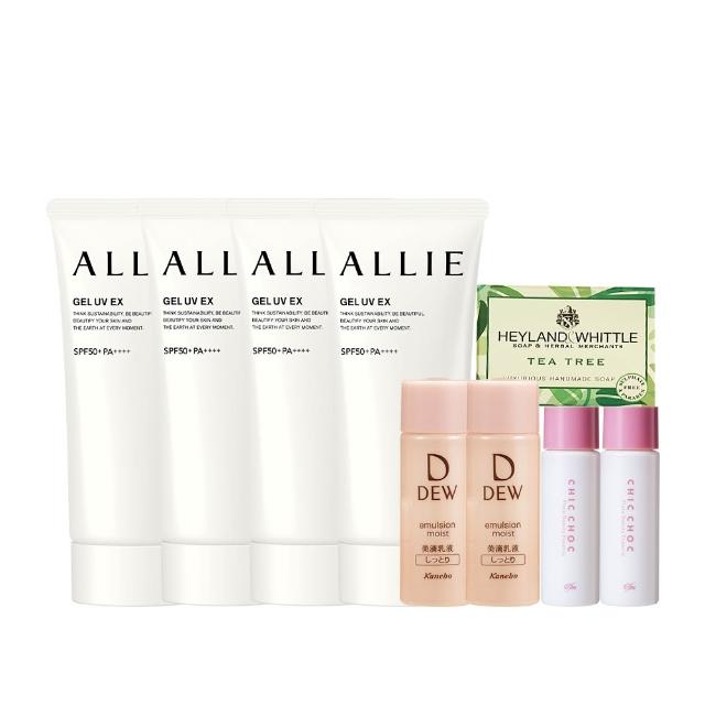 【Kanebo 佳麗寶】ALLIE 持采UV高效防曬水凝乳4入團購組(90gx4)