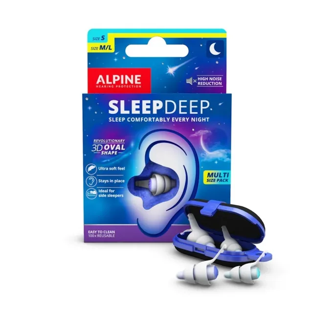 【ALPINE】Sleep Deep Multi-size 深沉睡眠 耳塞 雙尺寸 打呼 救星 超軟 降噪 27db 荷蘭製造(原廠公司貨)