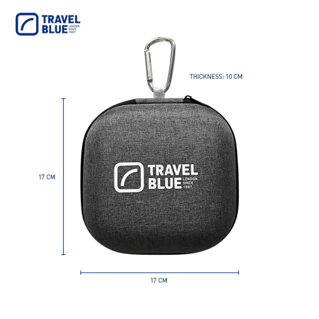 【Travel Blue 藍旅】頸枕收納盒 多功能收納_保固36個月(可扣背包&行李箱)