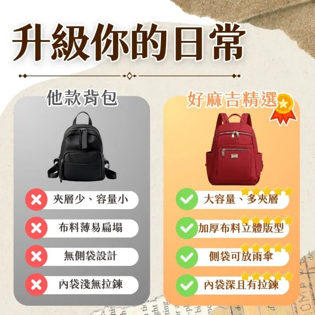 【享屋】韓風牛津後背包(韓版後背包 雙肩包 雙肩背包 女生後背包 女用後背包 旅)
