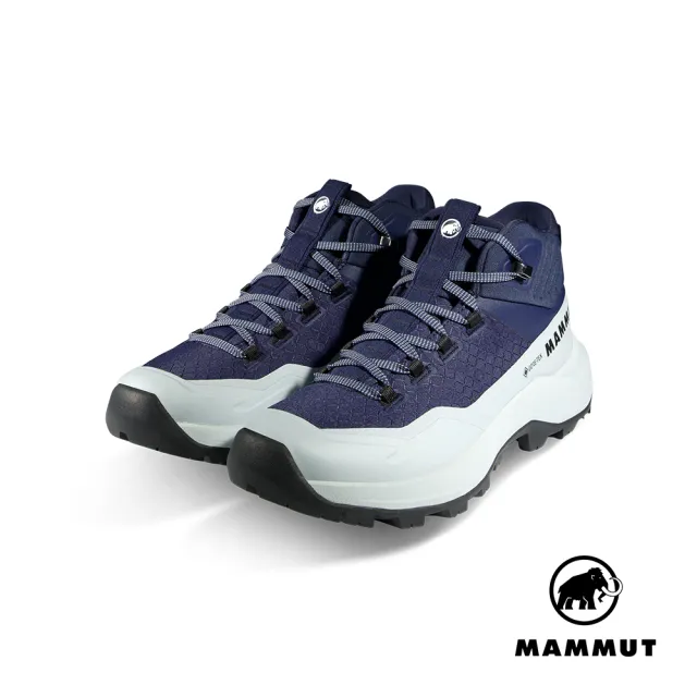 【Mammut 長毛象】Sertig III Mid GTX Women GTX防水中筒健行鞋 海洋藍/鉑金灰 女款 #3030-05580