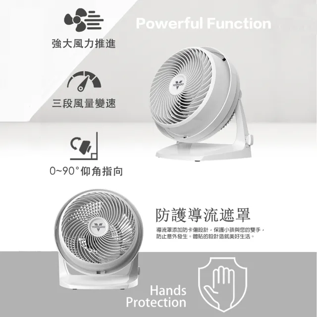 【VORNADO 沃拿多】62-TW(黑/白) 渦流空氣循環扇