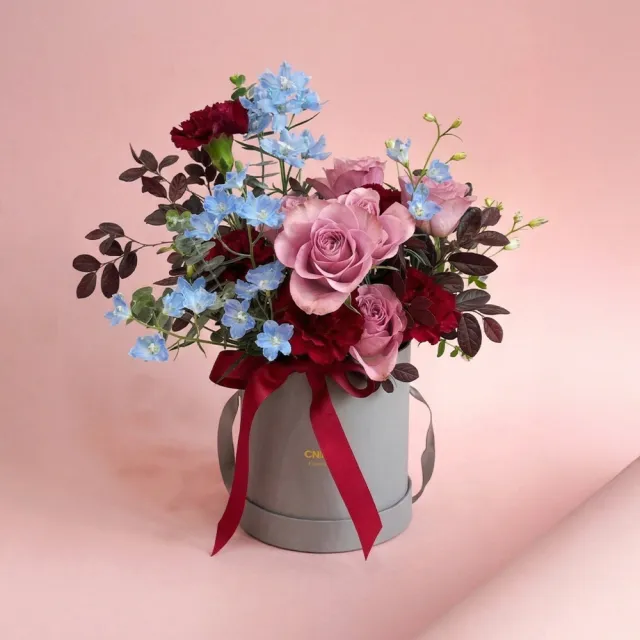 【CNFlower 西恩】紫藍春語 鮮花禮盒(鮮花/送禮/母親節)