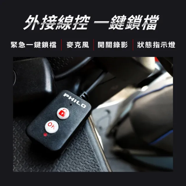 【Philo 飛樂】M96 聯詠晶片 機車行車紀錄器 1080P雙鏡頭  贈64G+GPS IP68鏡頭防水 TS碼流 機車記錄器