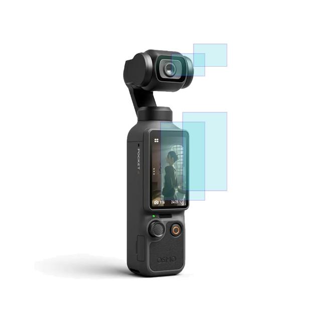 【Sunnylife】DJI OSMO POCKET 4 9H鏡頭+螢幕鋼化膜(二入組)