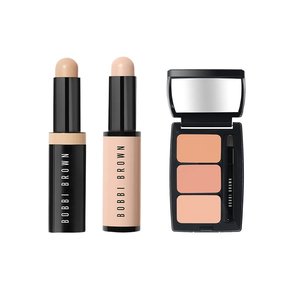 【Bobbi Brown 芭比波朗】全方位校色遮瑕組(全方位奶油校色筆3g+全方位奶油遮瑕筆3g)
