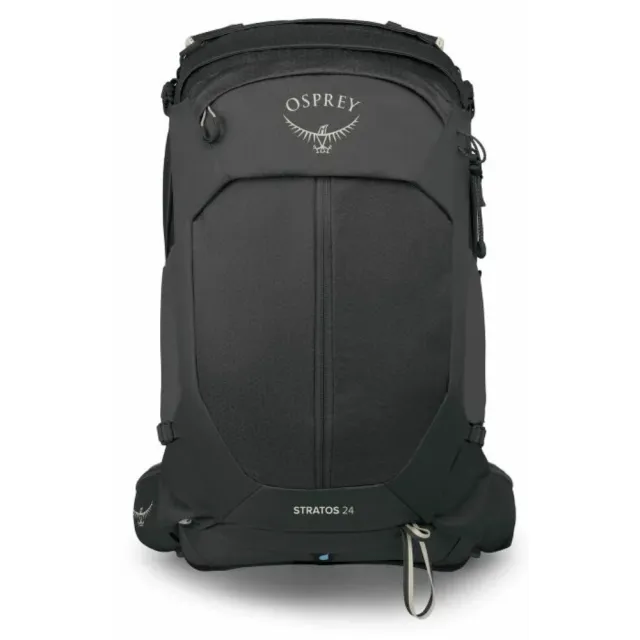 【Osprey】☆2026新改款☆ Stratos 24 透氣網架登山背包 男 Raven Black｜健行背包 多功能戶外運動背包