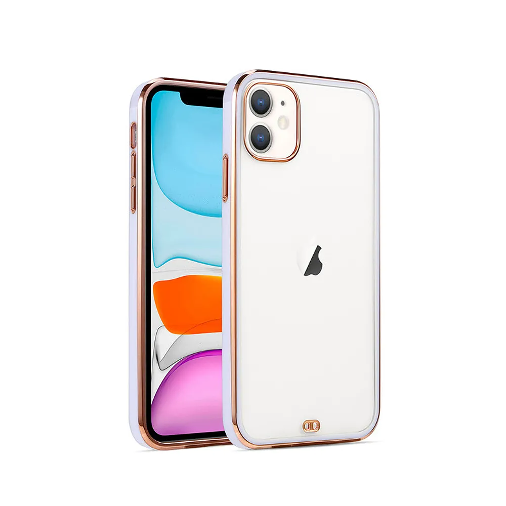 【Didoshop】iPhone 12 pro max 6.7吋 雙色電鍍手機殼 保護殼(WK076)