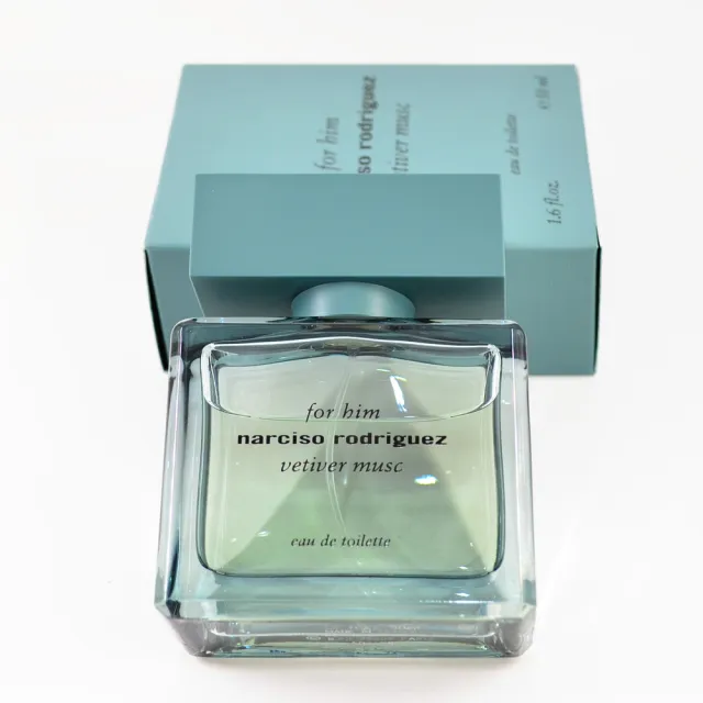 【NARCISO RODRIGUEZ】紳青男性淡香水 50ml(For Him Vetiver Musc香氛 專櫃公司貨)