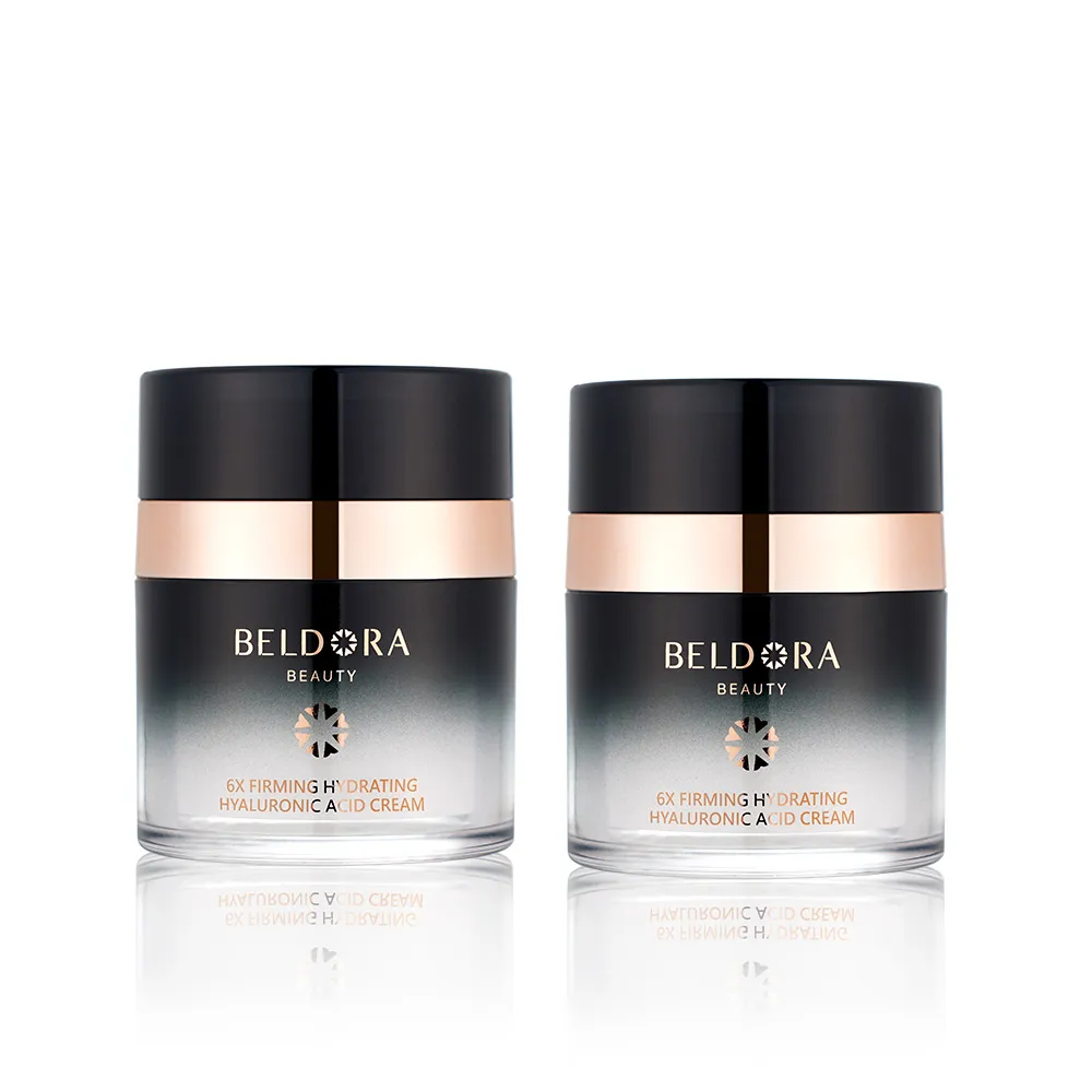 【BELDORA 蓓朵娜】6X玻尿酸彈潤滋養霜2入(六重奏玻尿酸保濕霜30gx2 屏障級修護乳霜)
