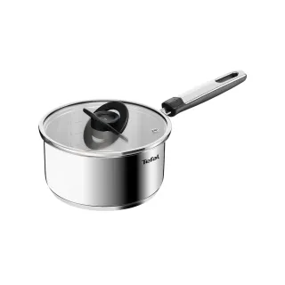 【Tefal 特福】精銳系列18cm不鏽鋼單柄湯鍋_加蓋(不挑爐具、IH爐可用鍋)
