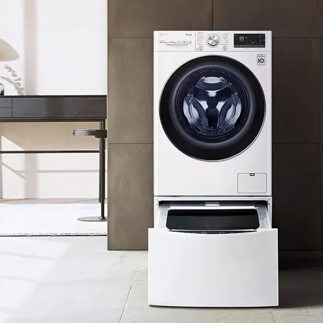 【LG 樂金】家電快配13+10公斤堆疊◆WiFi蒸洗脫變頻滾筒洗衣機+免曬衣乾衣機◆白(WD-S13VCW+WR-100VW)