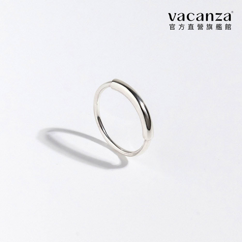 【vacanza】月牙光輪 925純銀飾品 純銀戒指(抗過敏 生日禮物)