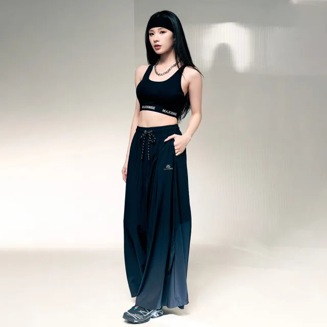 【MAJOR MADE】冰絲涼感面膜寬褲(涼感褲/女裝長褲/休閒褲)