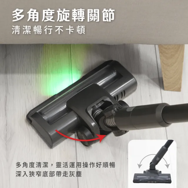 【KINYO】PureVac極勁吸 多功能無線無刷吸塵器 HEPA濾網 0.5L集塵桶(KVC-036)