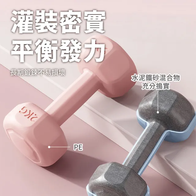 【keep power】3KG啞鈴 *2個入 馬卡龍小啞鈴 小啞鈴 包膠啞鈴 啞鈴 (重量訓練 外層包覆 地板友善)