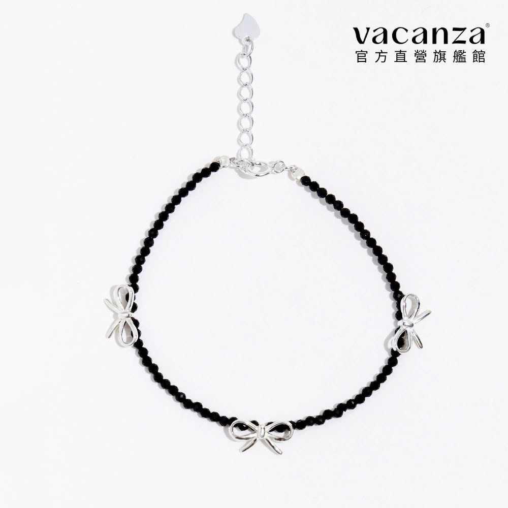 【vacanza】率性蝴蝶結 925純銀飾品 純銀手鍊(抗過敏 生日禮物)