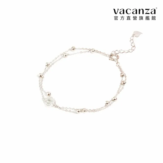 【vacanza】俏皮愛心 925純銀飾品純銀手鍊(抗過敏 情人節禮物 生日禮物)