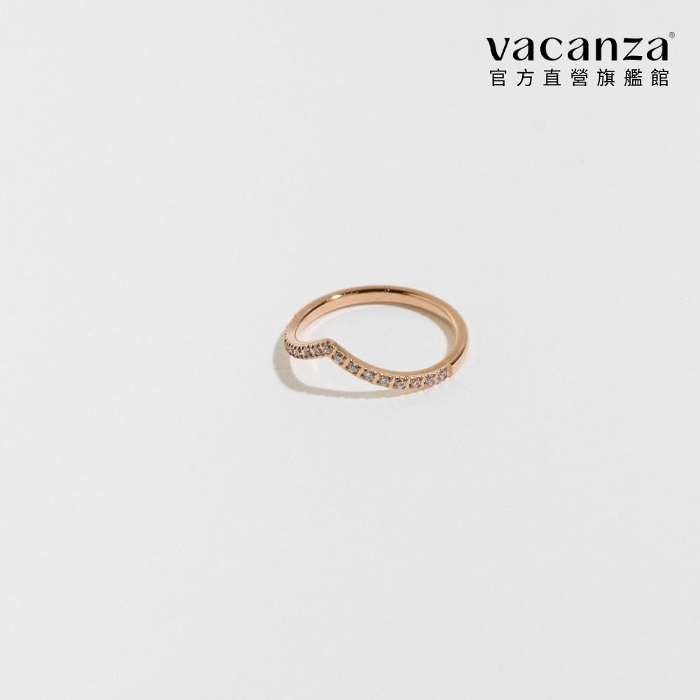 【vacanza】氣質鑲鑽 純鋼飾品 純鋼戒指( 生日禮物 絕版品)