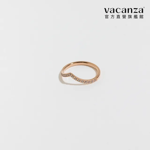 【vacanza】氣質鑲鑽 純鋼飾品 純鋼戒指(抗過敏 情人節禮物 生日禮物 絕版品)
