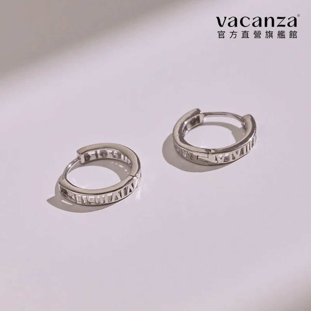 【vacanza】羅馬圓圈 925純銀飾品 純銀耳環(抗過敏 生日禮物)