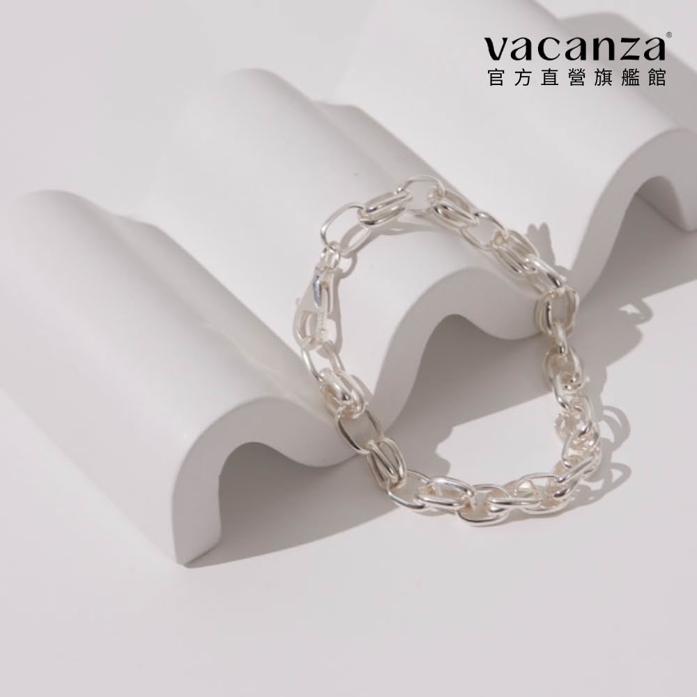 【vacanza】Crisp 925純銀飾品 純銀手鍊(抗過敏 生日禮物)