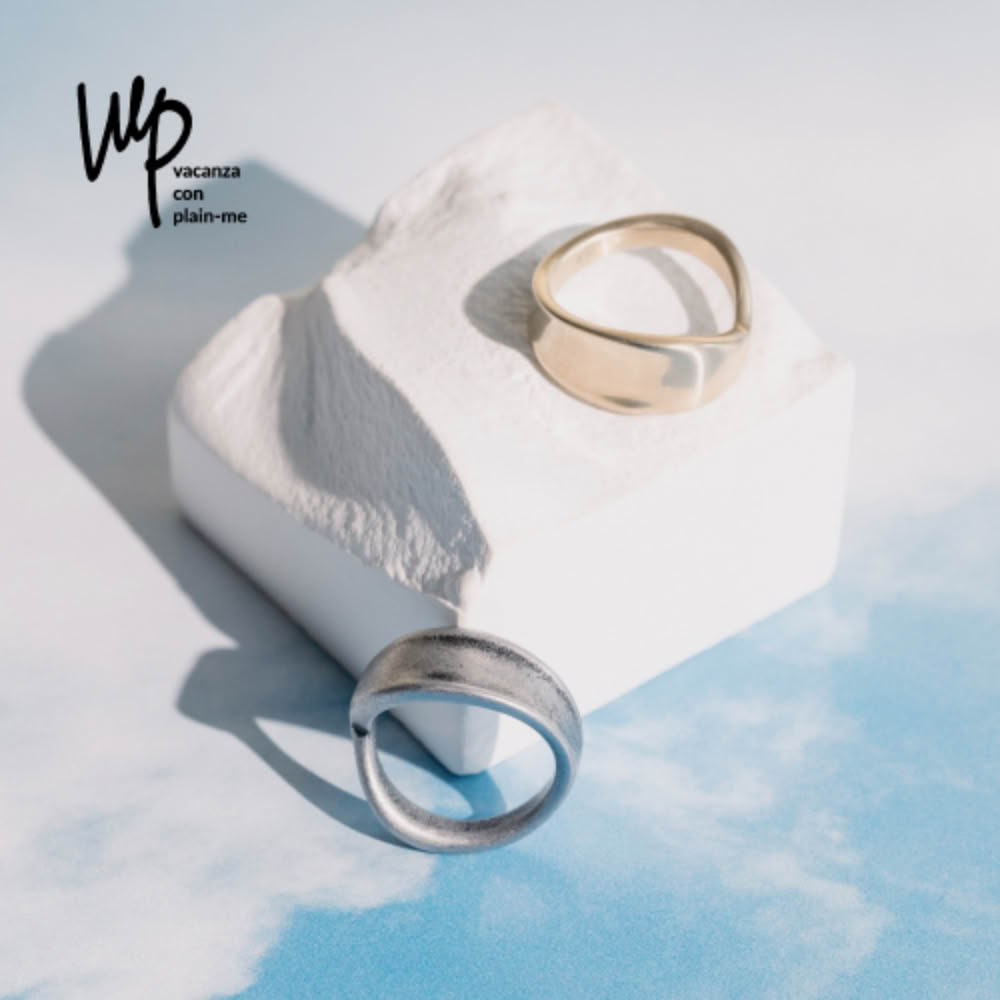 【vacanza】Plain-me聯名|剛柔並濟 流線輪廓 316L醫療鋼飾品 純鋼戒指(抗過敏 母親節禮物 生日禮物)