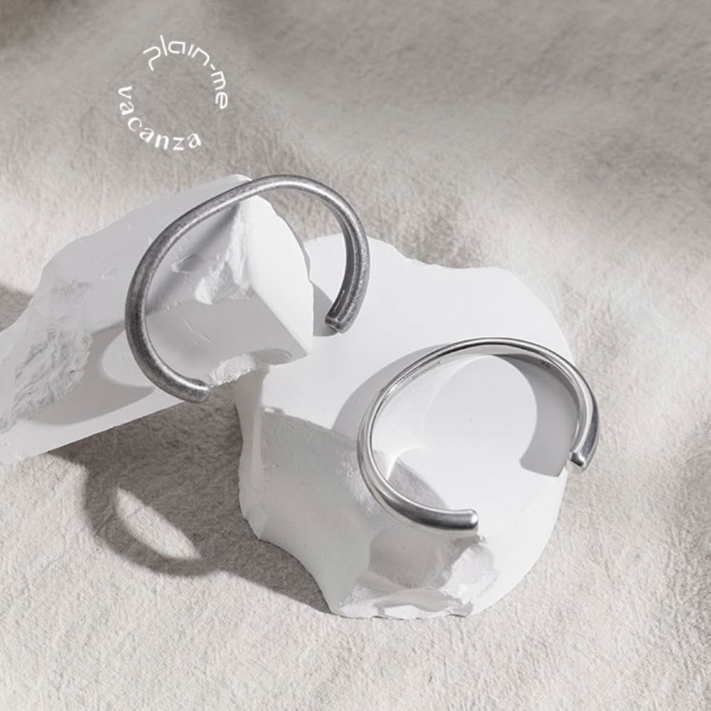 【vacanza】Plain-me聯名|剛柔並濟 流線圓弧 316L醫療鋼飾品 純鋼手環(抗過敏 母親節禮物 生日禮物)