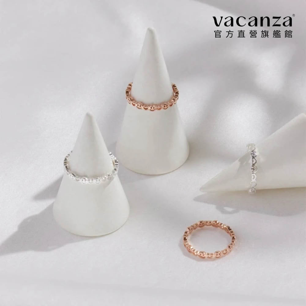 【vacanza】微笑環繞 925純銀飾品 純銀戒指(抗過敏 生日禮物)