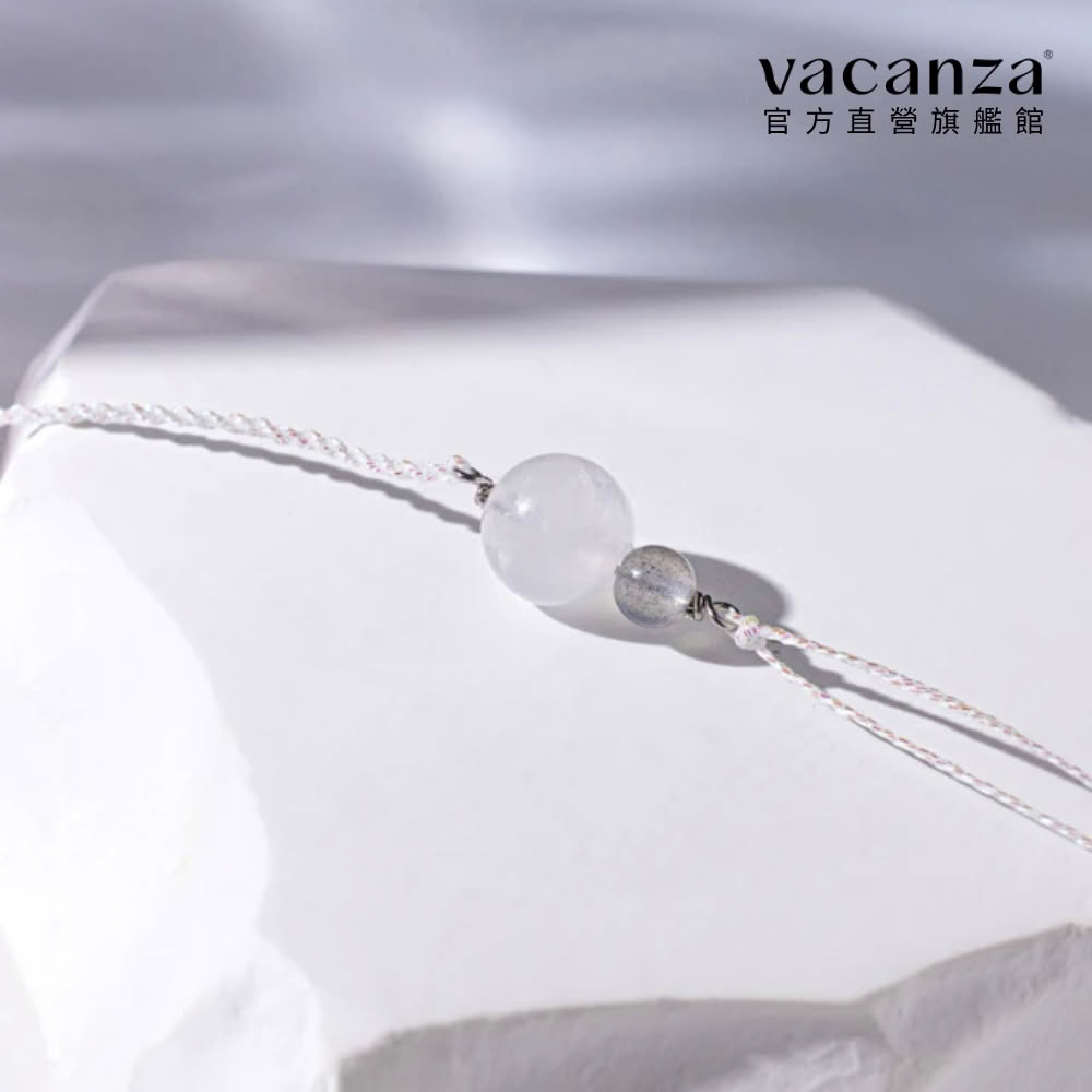 【vacanza】祈願|月光石 925純銀飾品 水晶手鍊 純銀手鍊(抗過敏 生日禮物)