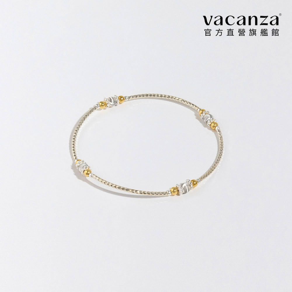 【vacanza】小金珠 925純銀飾品 全純銀手鍊(抗過敏 生日禮物)