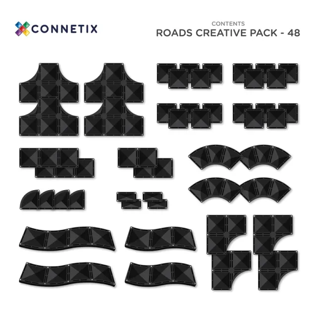 【Connetix 磁樂】澳洲 Connetix 磁力片- 48片城市街區設計師(STEAM 玩具)