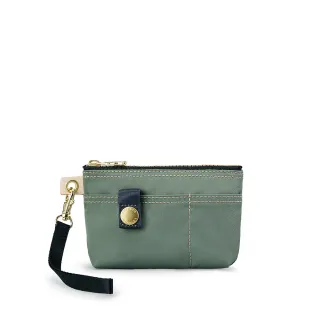 【satana】Soldier 實用拉鍊化妝包 零錢包 收納包 輕薄防潑水 台灣製 SOS1395 - 抹茶拿鐵