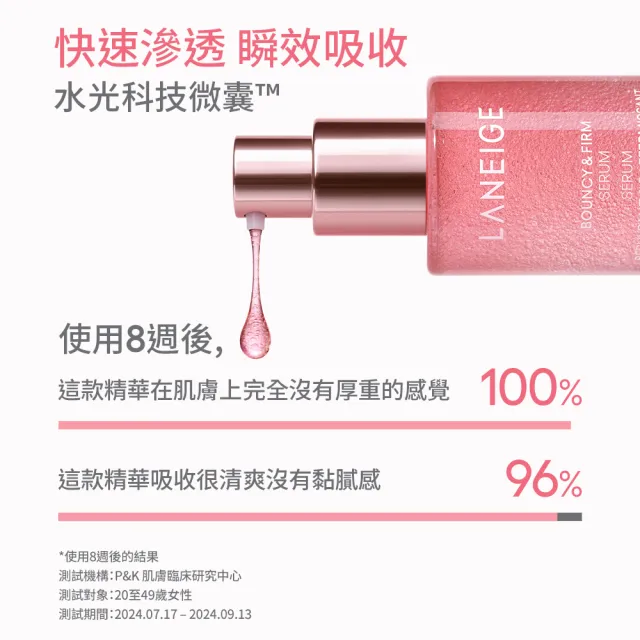 【LANEIGE 蘭芝】官方直營 粉澎潤膠原水光精華 30ml(抗老 緊緻 拉提 膠原蛋白)
