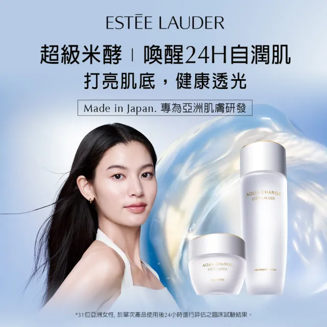 【Beauty Box】momo美妝盒(Estee Lauder雅詩蘭黛/超級米酵全系列/肌活水200ml+30ml+爆水霜7ml+亮晶精華7ml)