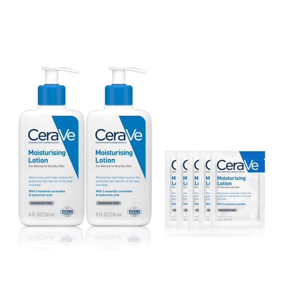 【CeraVe適樂膚】momo限定雙星組★長效清爽保濕乳236ml*2_B(臉部身體乳液)