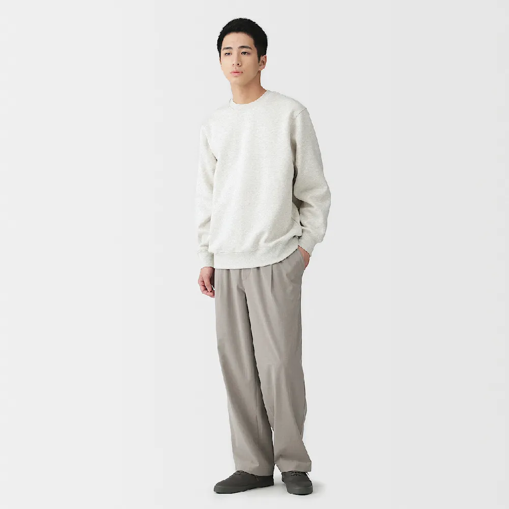【MUJI 無印良品】男速乾打褶寬版褲(灰色/墨灰/黑色/灰棕)