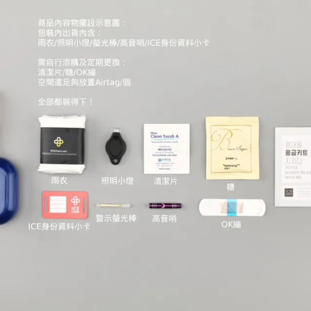 GKIDA KIT SERIES 3 攜帶式緊急避難包 AIRTAG保護套 救災包 防災包 防走失保護盒